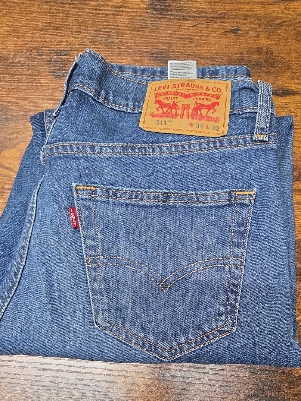 Levi's 511 Slim Straight Jeans in Medium Blue Denim